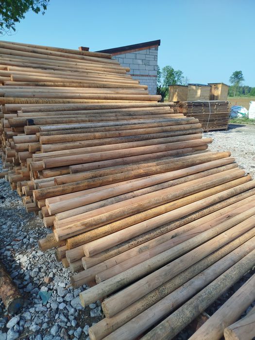 Wałki toczone,palisada drewniana,kołki ogrodzeniowe, wałki drewniane