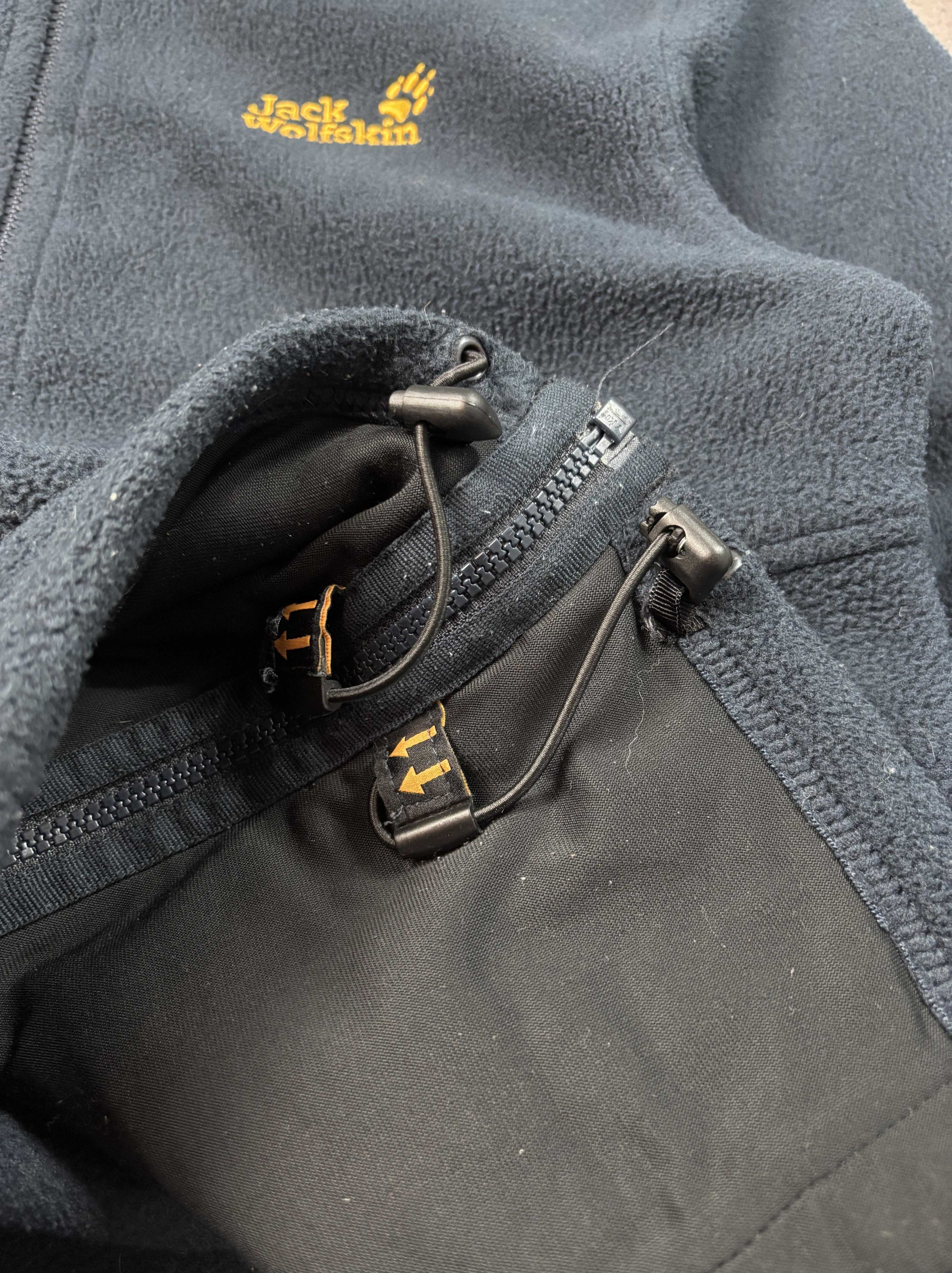 Polar Jack Wolfskin L Granatowy Haft Ciepły Nanuk Damski Rozpinany