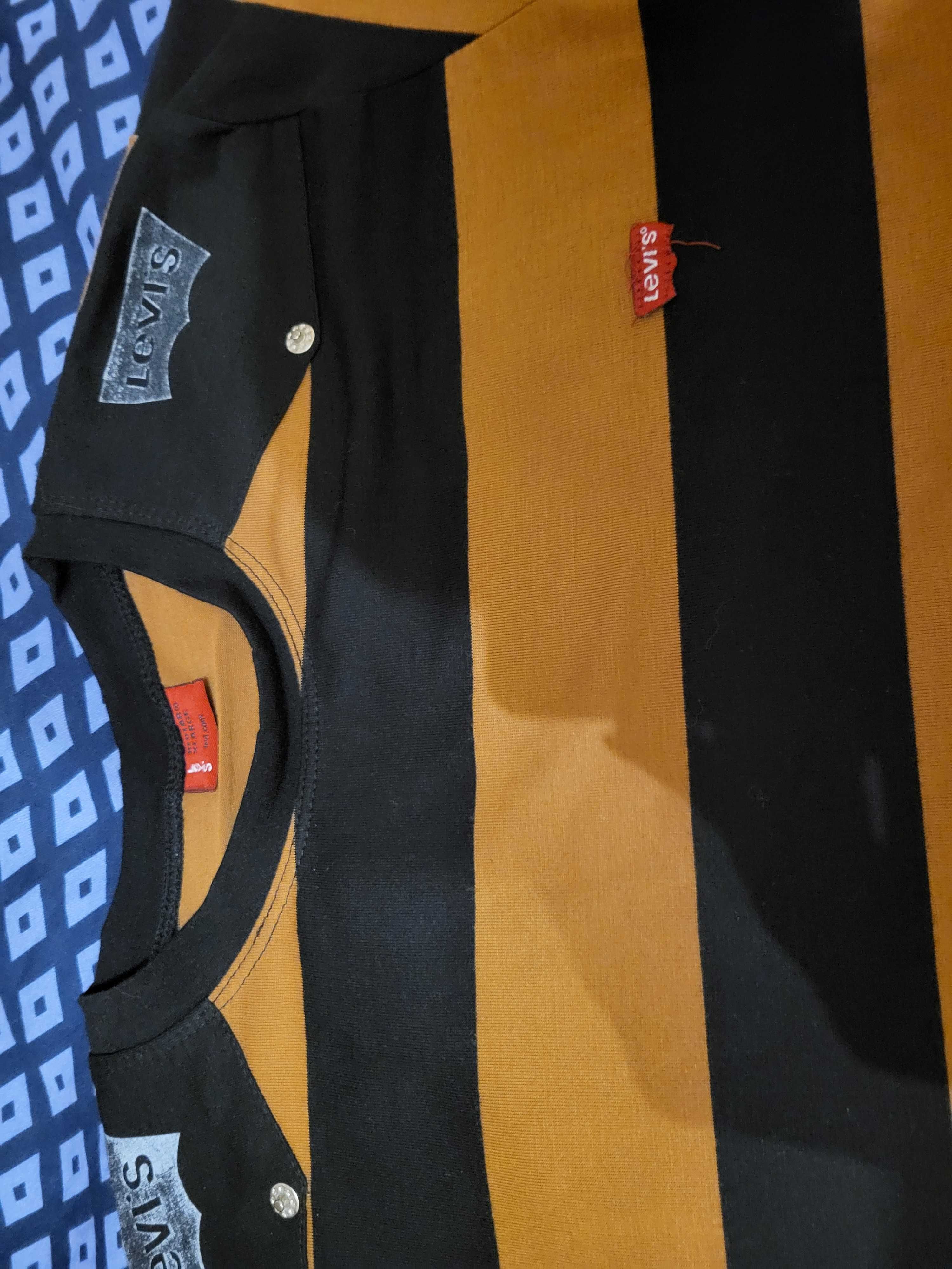Koszulka Levis brązowa w czarne pasy XL