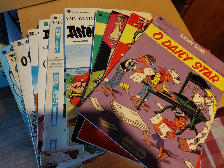 Banda desenhada, 12 livros , Asterix, lucky Luke