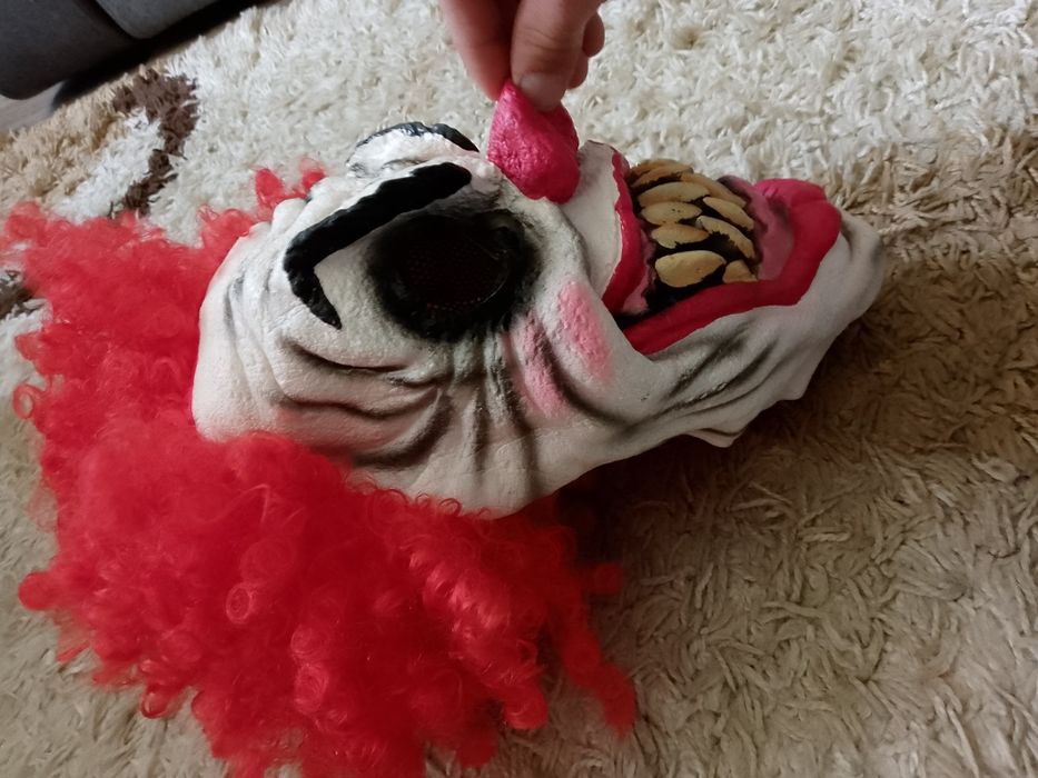 Маска ужасный  клоун джокер с париком