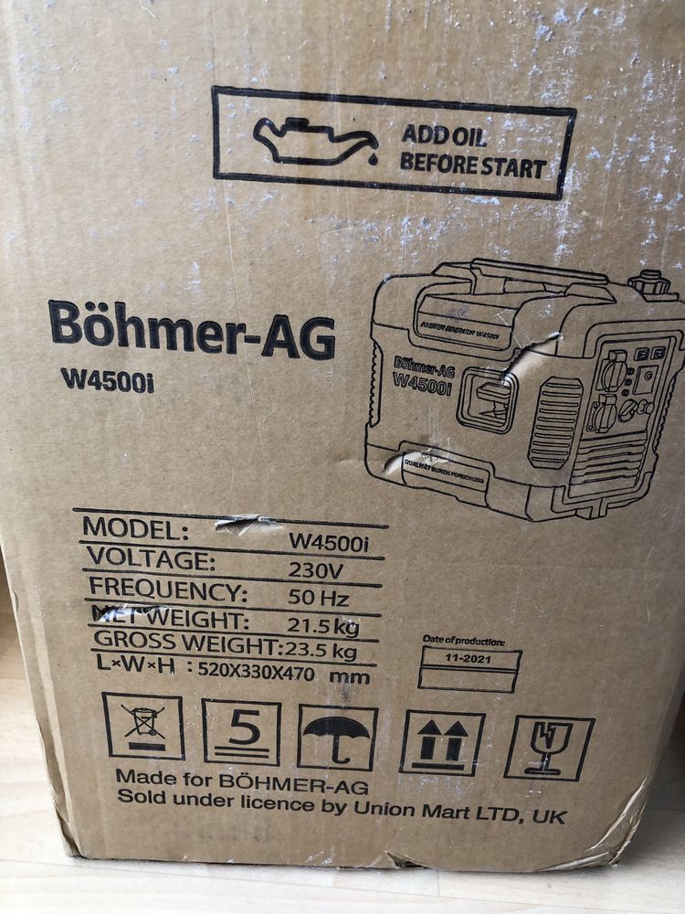BOHMER-AG W4500i 2000W Agregat walizkowy OKAZJA
