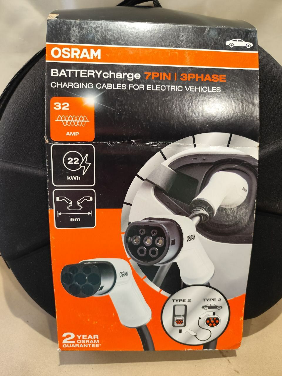 Новий. Зарядний кабель для електроавтомобіля OSRAM BATTERY change 7pin