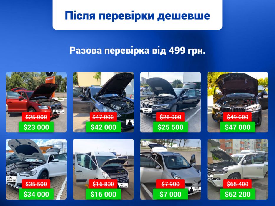 перевірка авто перед покупкою, діагностика, автопідбір Львів