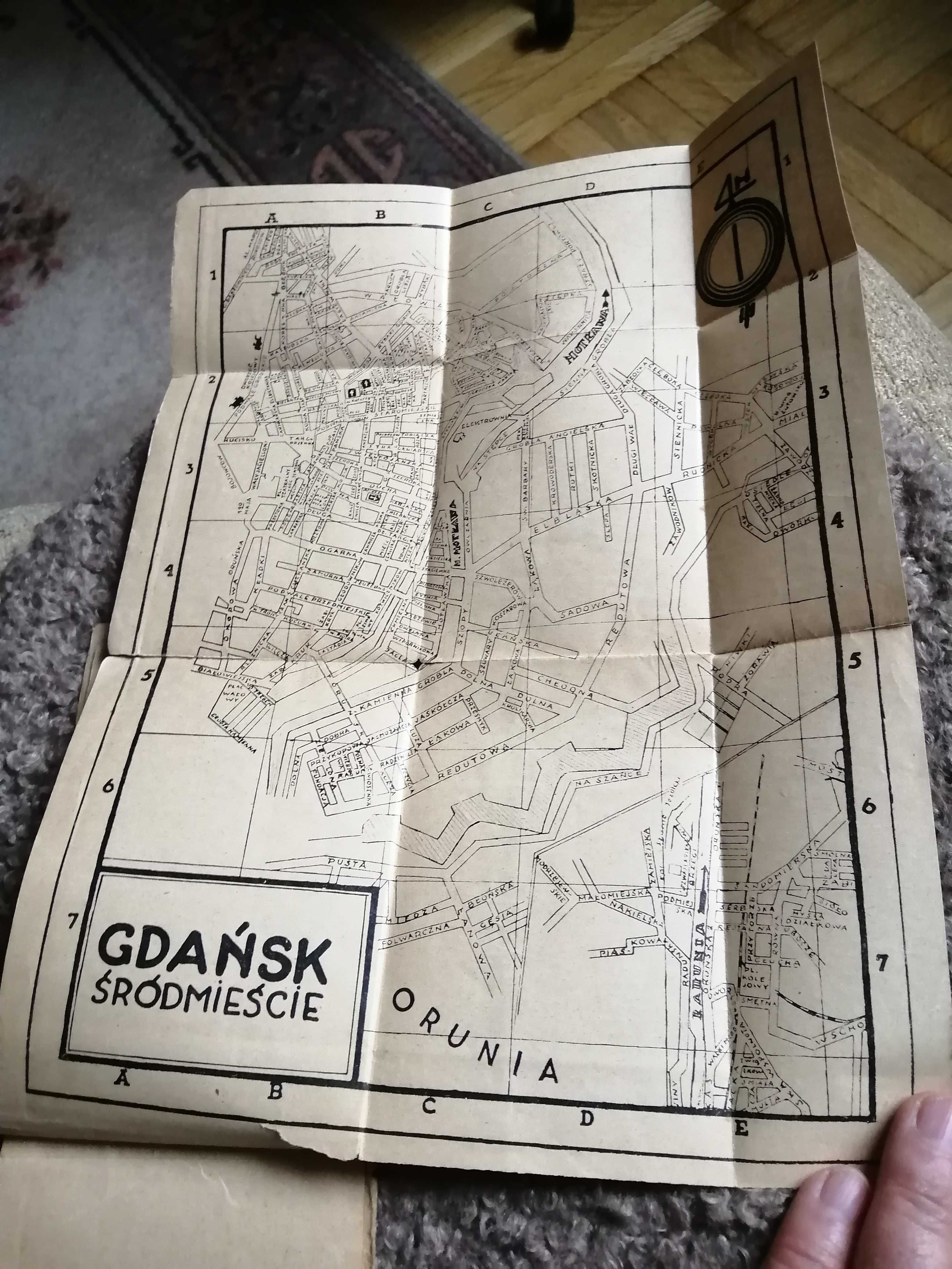 Kieszonkowy plan Gdańska lata 45-50
