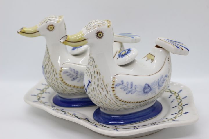 Galheteiro Patos em Louça de Viana do Castelo Marcados e Numerados