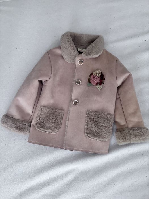 Пальто бежеве , куртка, шубка р.86