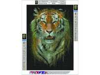 Haft Diamentowy Mozaika Diamentowa Diamond Painting, TYGRYS 30x40cm