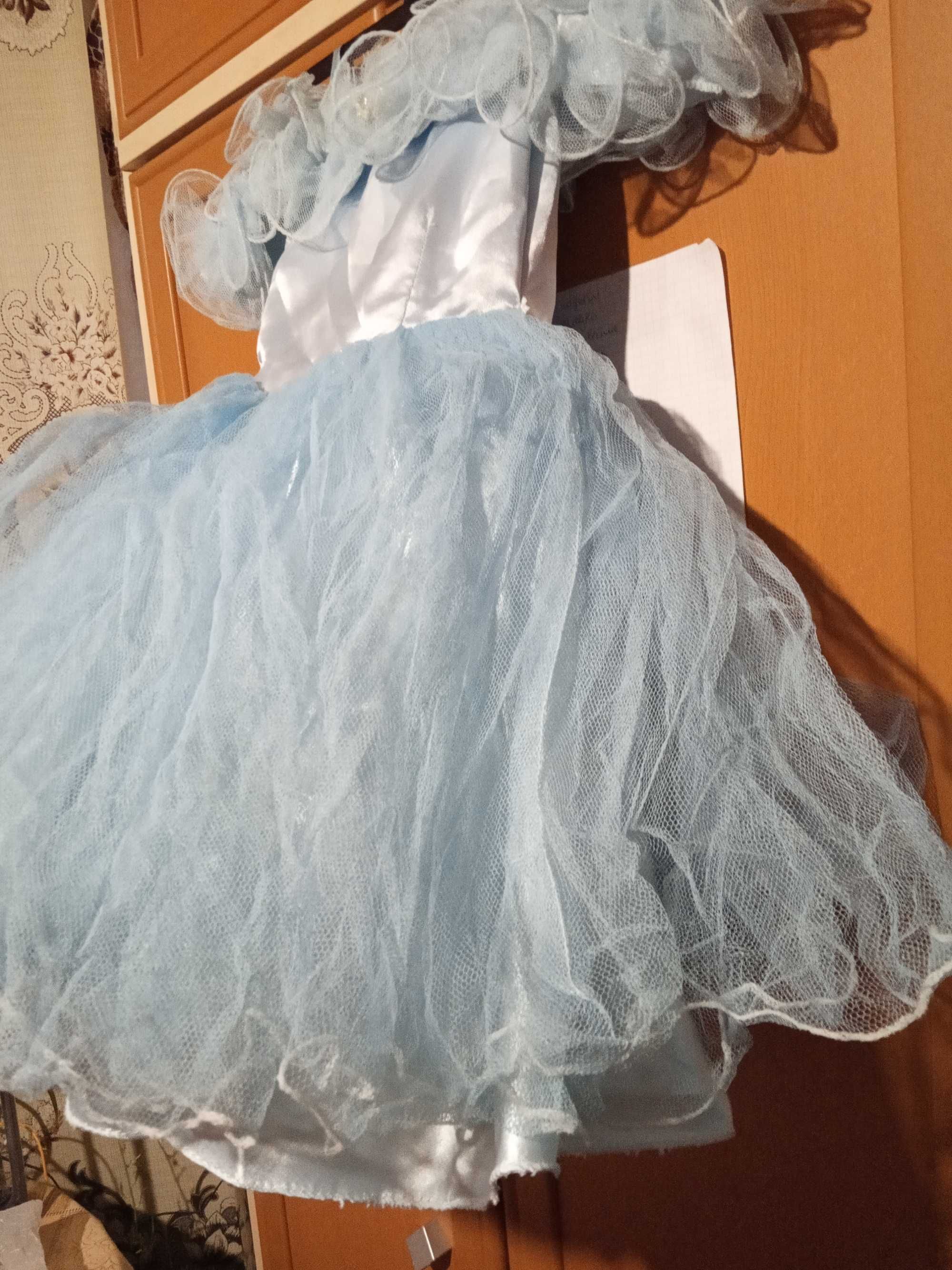 Платье костюм принцессы золушки феи нарядное пышное платье