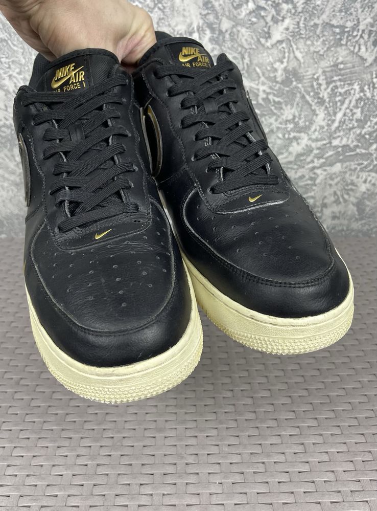 Nike air force 1 кроссовки 47 размер кожаные спортивные черные