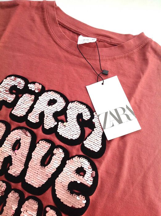 Zara koszulka longsleeve z cekinami 13 14 lat