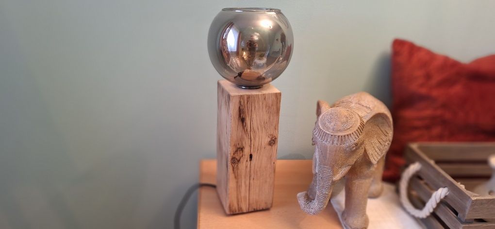 Lampa drewniana loft