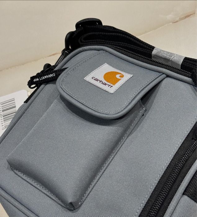 Сумка Carhartt WIP ESSENTIALS BAG чорна сіра оригінал оригинал