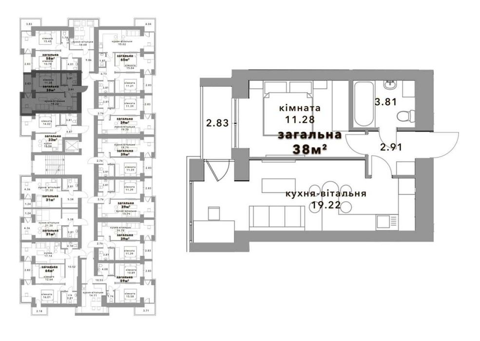 Вигідна інвестиція! Однокімнатна в будинку, що вже будується