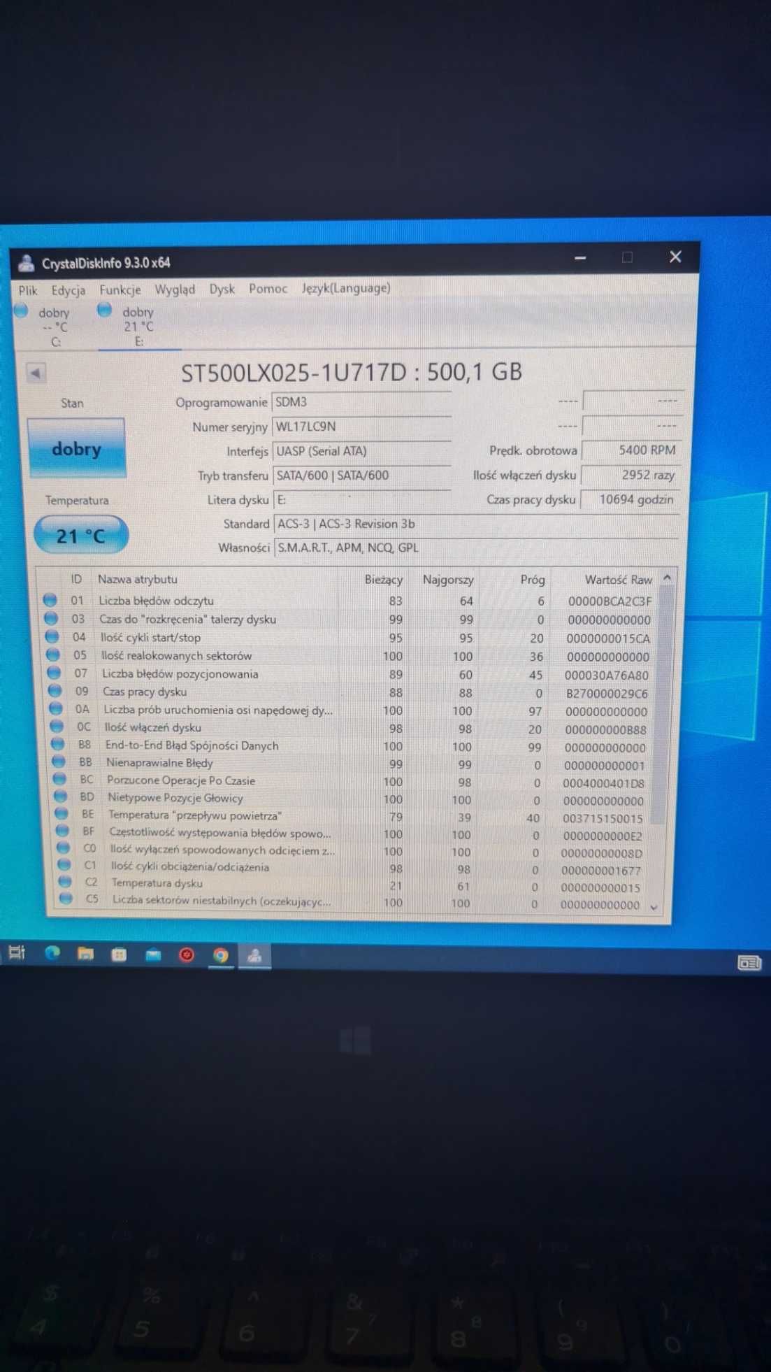 dysk 500gb 2.5 sprawny #57