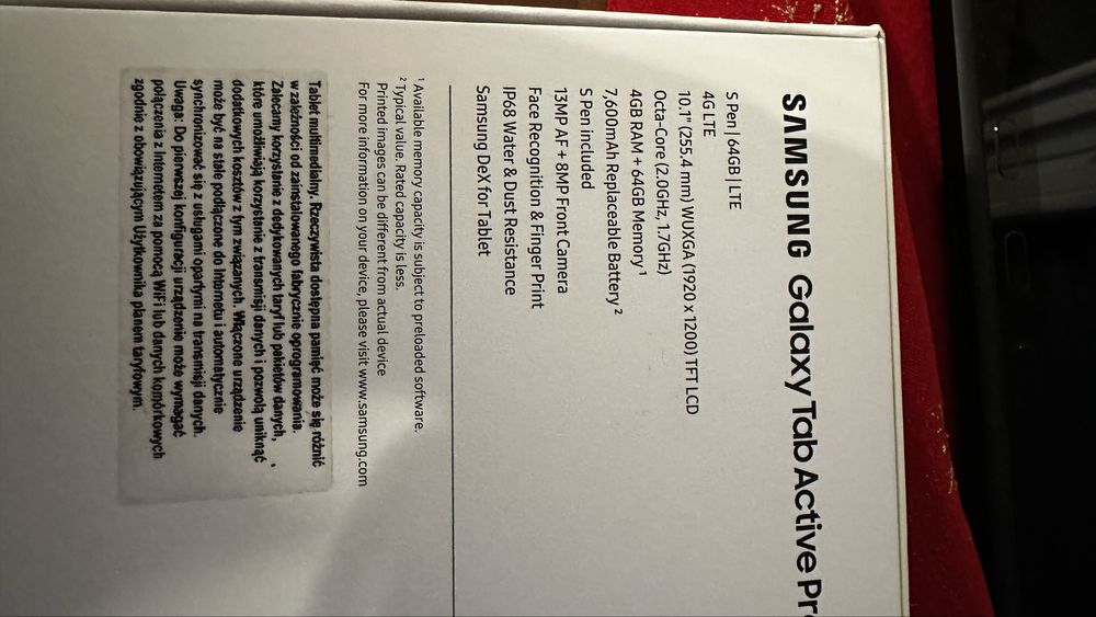 Tablet Samsung Galaxy Tab Active Pro