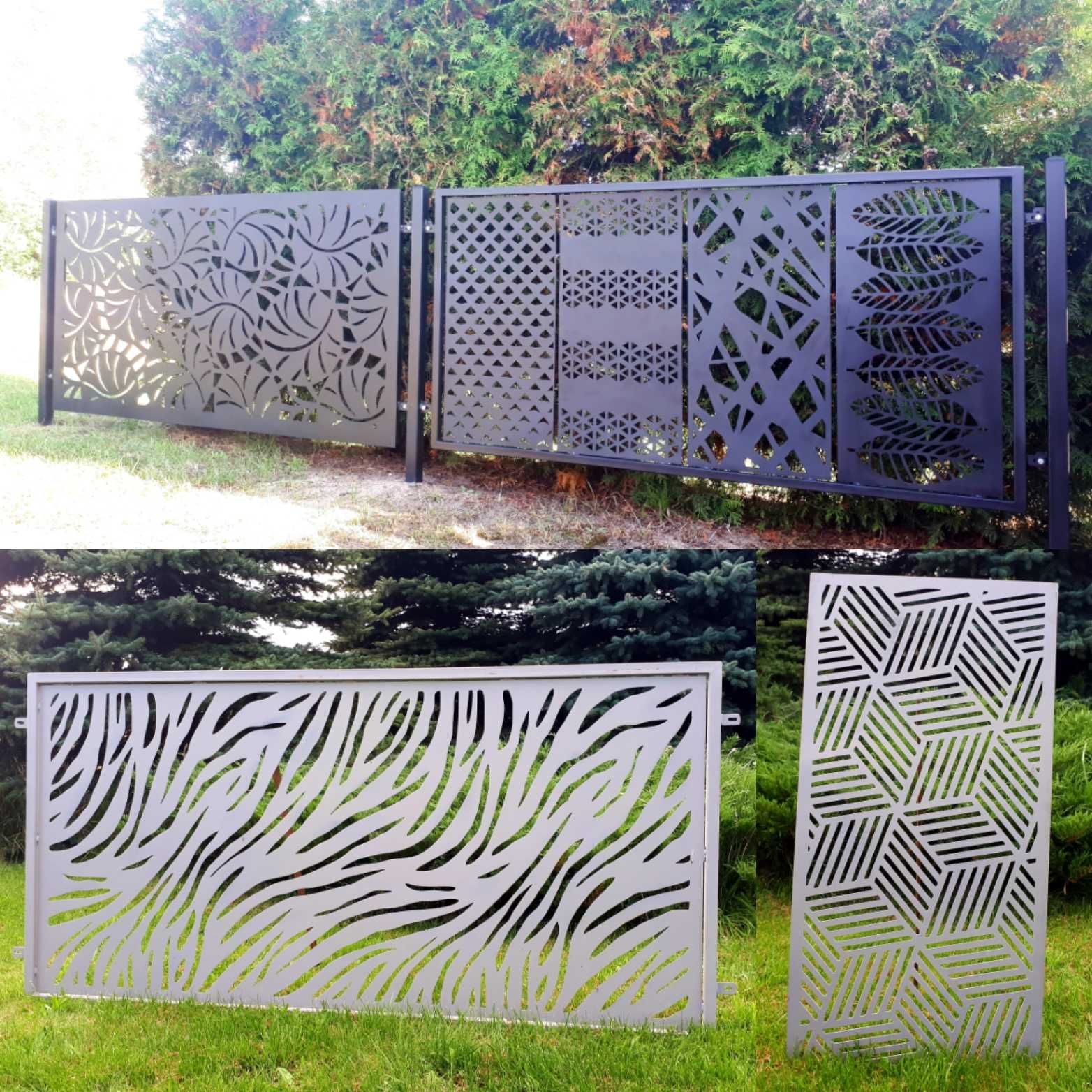 Panel dekoracyjny brama furtka ogrodzenie blachy przęsła cnc