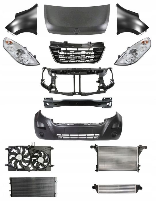 RENAULT MASTER 10-14  RATY 0% przód maska zderzak błotnik pas lampa