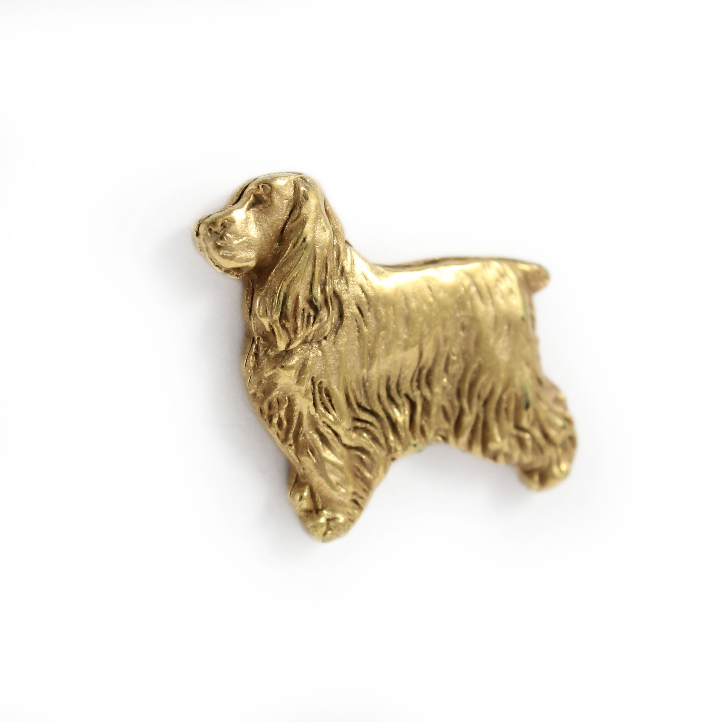 cocker spaniel angielski - broszka z psem w pudełku ozdobnym, eleganc