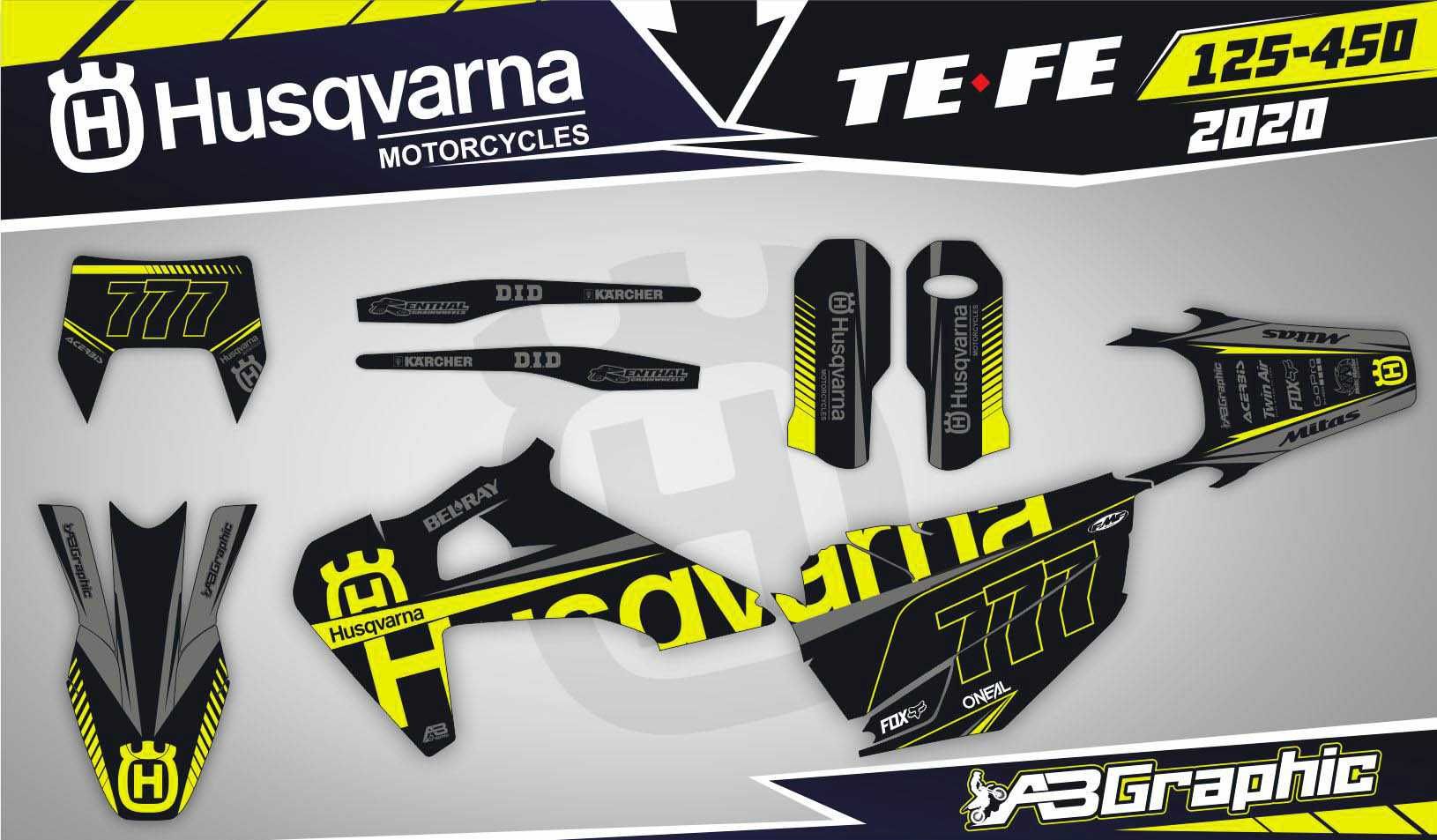 Наклейки Графіка Husqvarna TE WR SWM TC SM FC 125 250 300 450 510 610