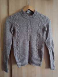 ciepły beżowy jasnobrązowy sweter XXS XS