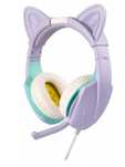 Auscultadores Gaming INDECA Cute World Gato (Over Ear - Multiplataform
