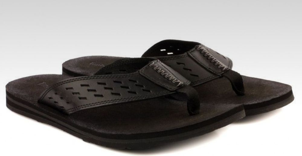 Timberland р.43(стельки-28см) кожаные вьетнамки шлёпанцы.