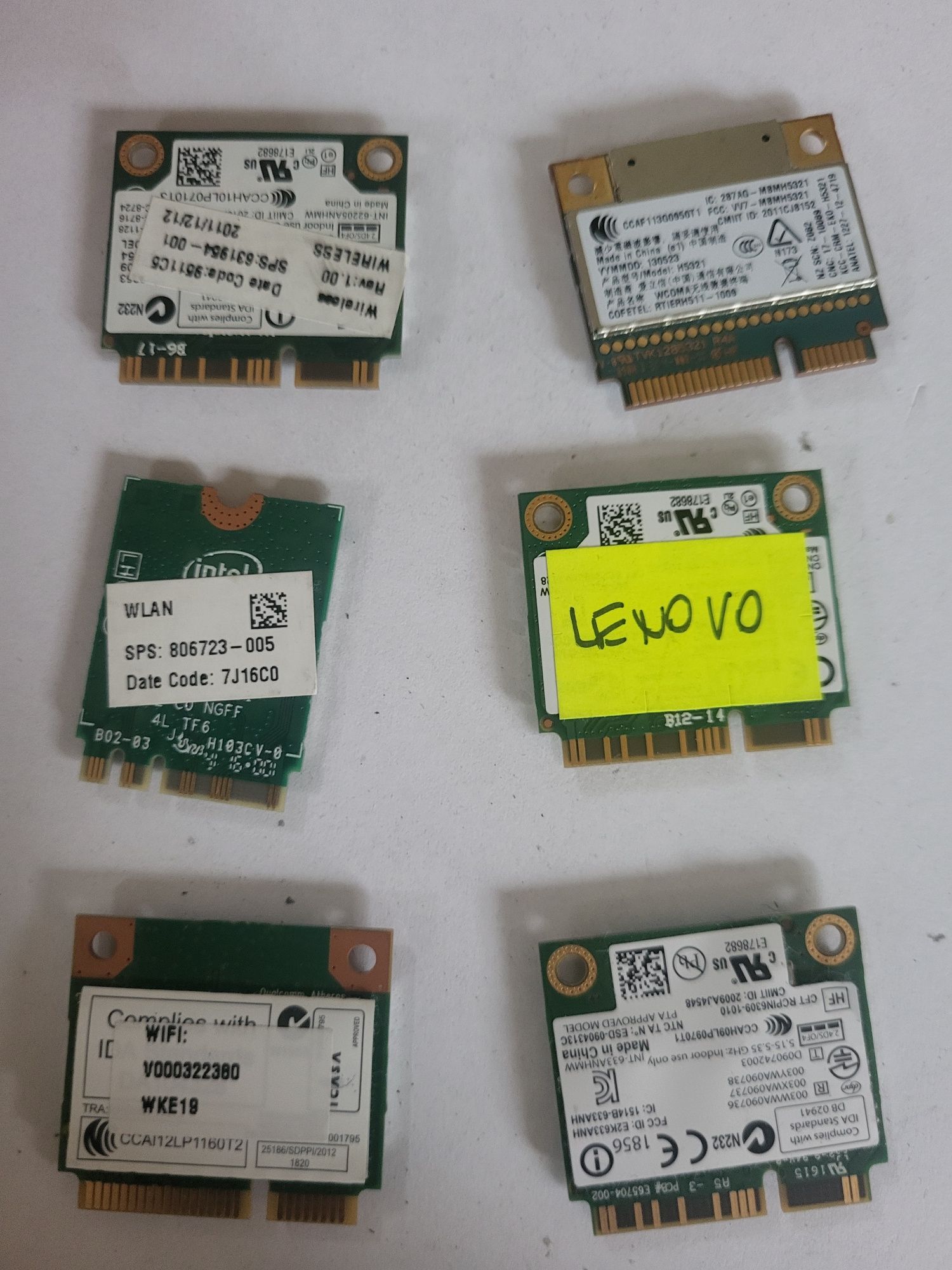 Sprzedam karty sieciowe Wifi do laptopa ze zdjęcia.