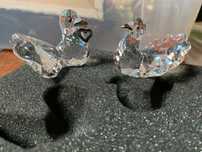 2 pombas de cristal SWAROVSKI