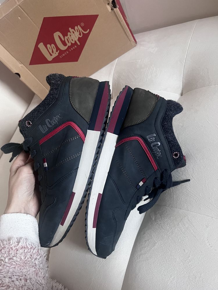 44 lee cooper adidasy meskie granatowe skora