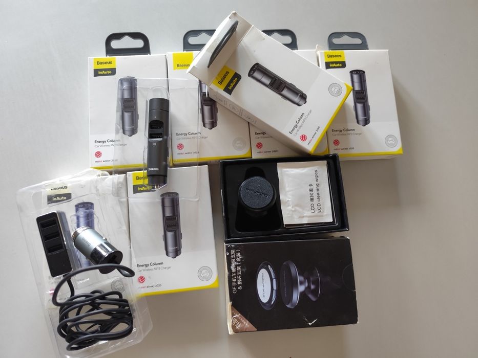 FM-трансмітер Baseus Energy Column Car Wireless MP3 Charger Dark Grey