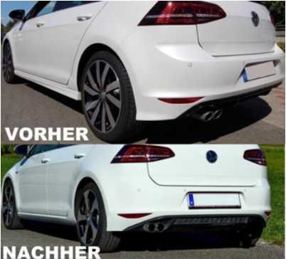 Grelha + Difusor Traseiro GTI / GT para Volkswagen Golf 7