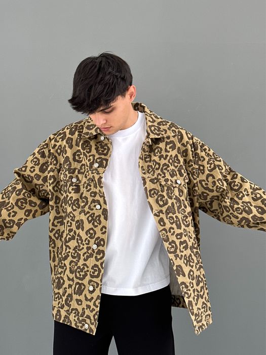 Рубашка оверсайз Лео принт. ЗНИЖКА -50%