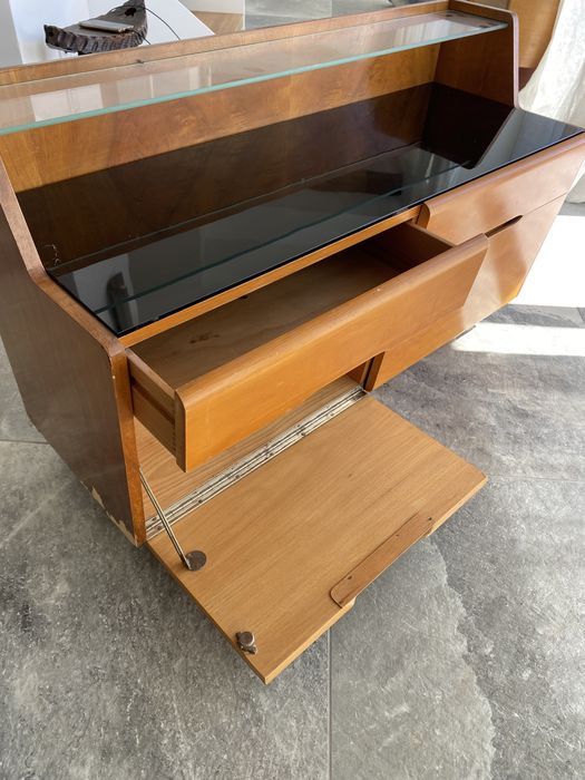 Szafka nocna komoda czechoslowacja bauhaus prl mid century