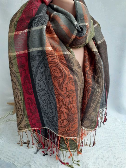 Бафф широкий гобелен с бахромой головной убор