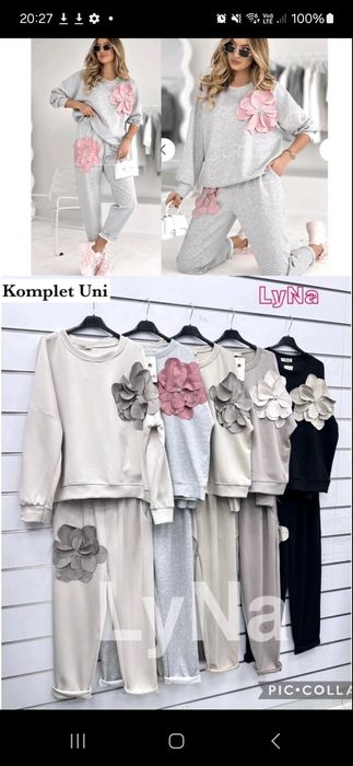 Komplet.kwiat z boku"masełko