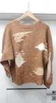 Sweter wełna nietoperz złoty miodowy oversize L