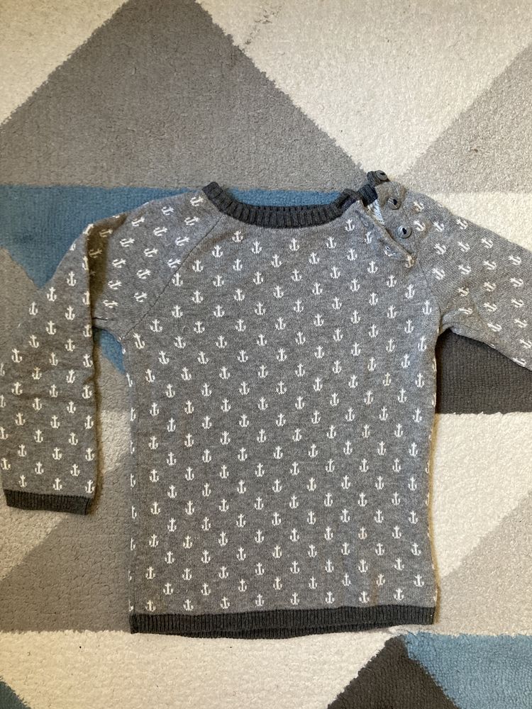 Sweter hm sweterek hm h&m 92 idealny szary 100% bawełna