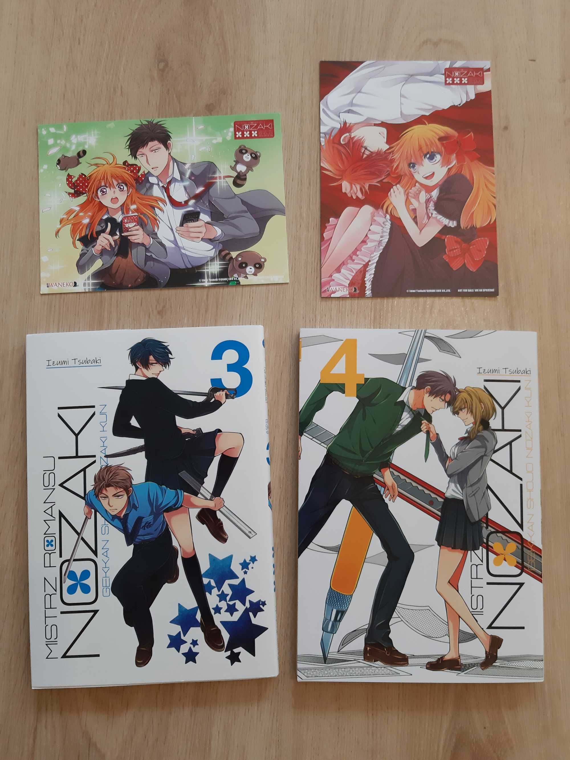 Manga Mistrz Romansu Nozaki tom 3 i 4 + pocztówki