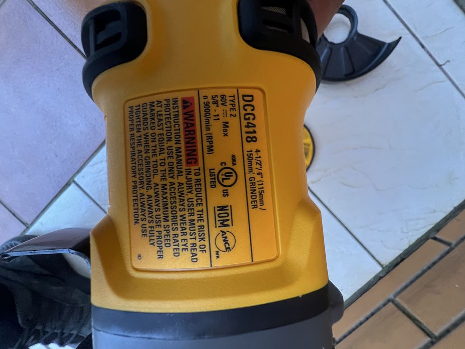 DeWALT DCG418 FLEXVOLT 60V Безщіткова болгарка УШМ 115-150 MM