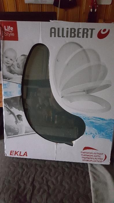 Wolno Opadająca Deska Sedesowa "ALLIBERT" Szara/Biała/Brąz