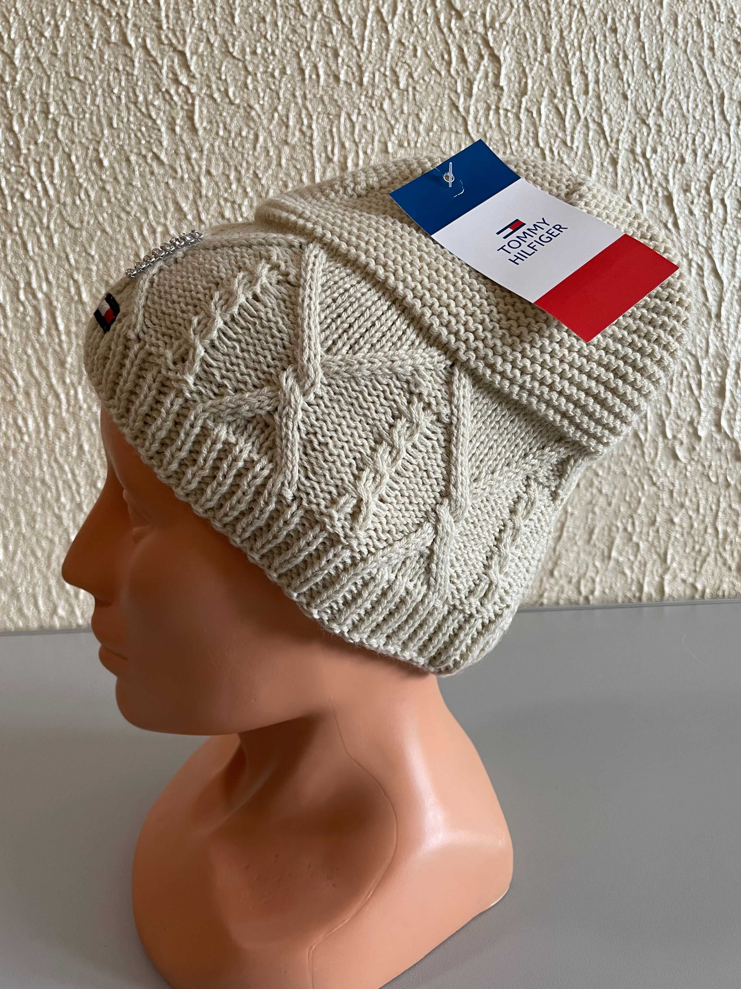 czapka damska Tommy Hilfiger beżowa