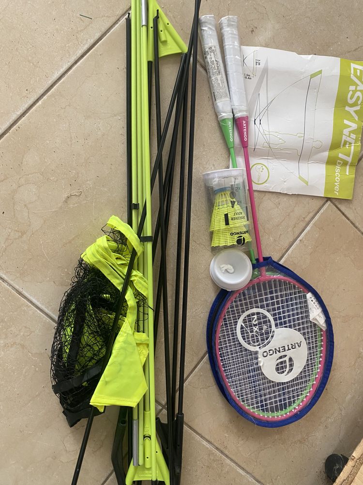 Kit de badminton com rede de jogo