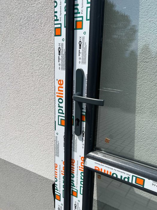 Drzwi wejściowe 90 x 200 PCV antracyt