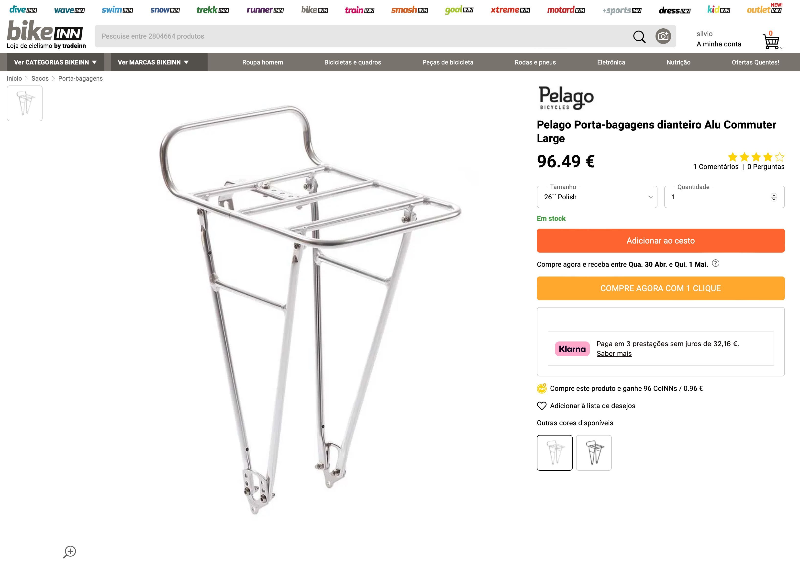 Bike Font Rack — Pegalo - como novo