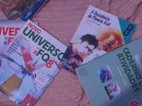 Manuais e livros de fichas do 8°ano