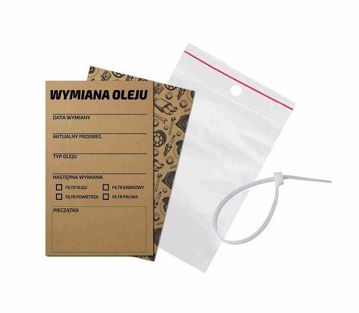 100 SZTUK ZAWIESZKA SERWISOWA: wymiana oleju kartka