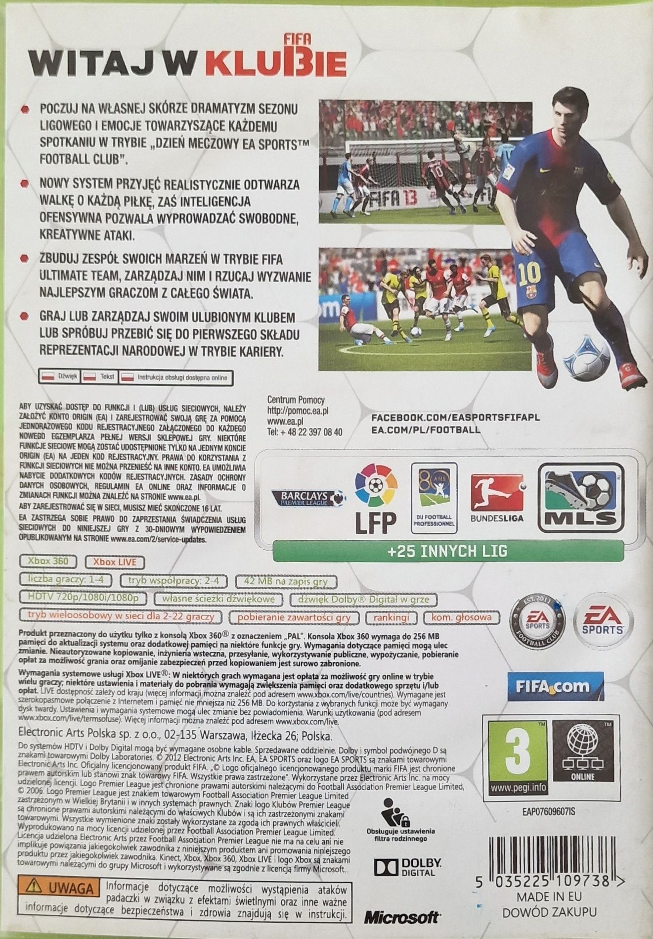 Fifa 2013 wersjs PL na xbox 360