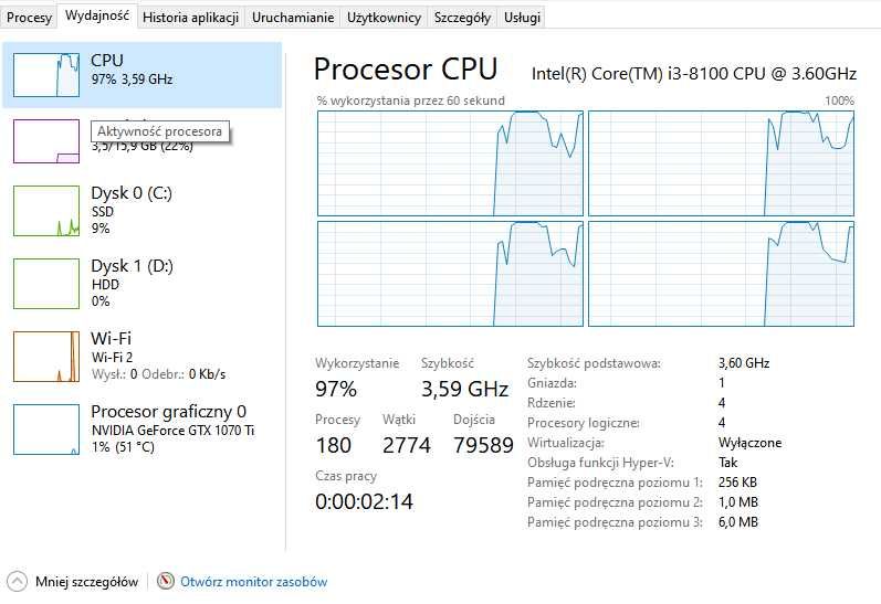 Komputer gamingowy Intel + NVidia GeForce 1070 Ti