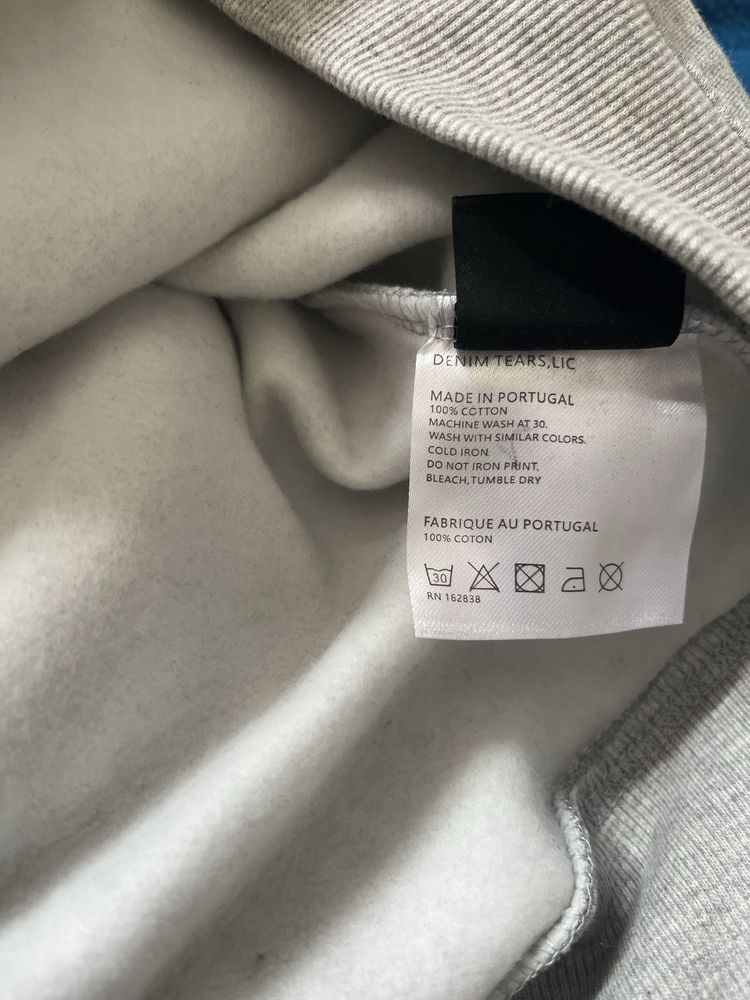 Hoodie Cinzento Denim Tears